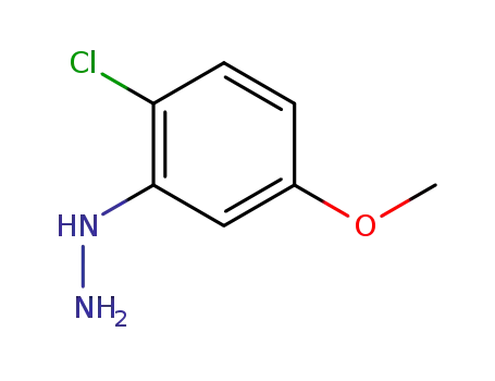 Molecular Structure of 69833-19-8 ((2-chloro-5-methoxyphenyl)hydrazine)