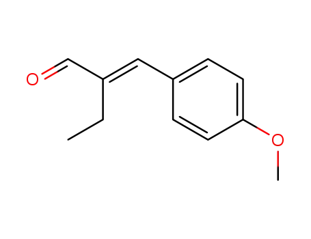 Molecular Structure of 75102-00-0 (Butanal, 2-[(4-methoxyphenyl)methylene]-, (E)-)
