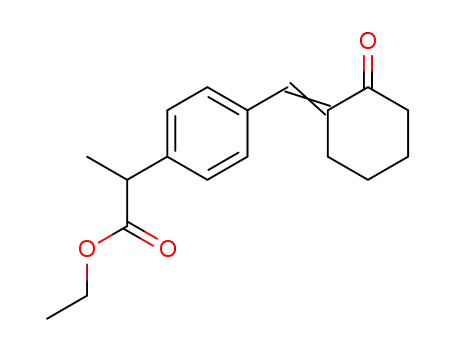 ethyl 2-[4-(2-oxo-1-cyclohexylidenemethyl)phenyl]propionate