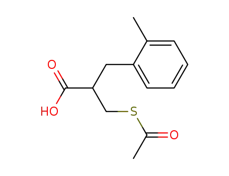 Molecular Structure of 139263-23-3 (Benzenepropanoic acid, a-[(acetylthio)methyl]-2-methyl-)