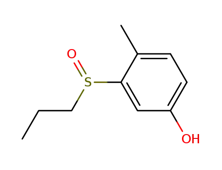 Molecular Structure of 49828-98-0 (4-methyl-3-n-propylsulfinylphenol)