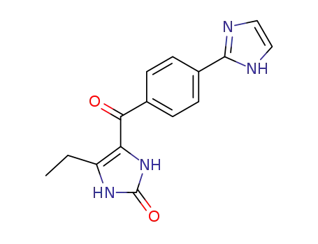 Molecular Structure of 94444-69-6 (2H-Imidazol-2-one, 4-ethyl-1,3-dihydro-5-[4-(1H-imidazol-2-yl)benzoyl]-)