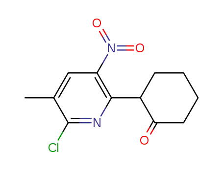 6-Chloro-5-methyl-3-nitro-2-(2-oxo-cyclohexyl)-pyridine