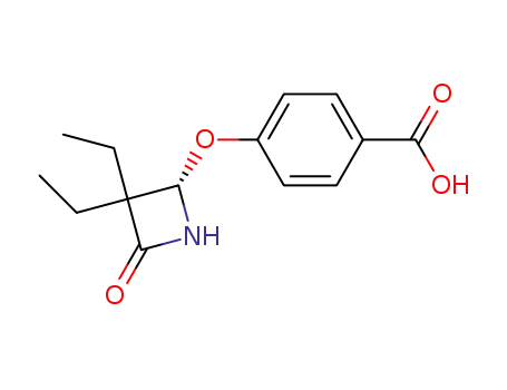 3.3-Diethyl-4S-(4'-carboxyphenoxy)-2-azetidinone
