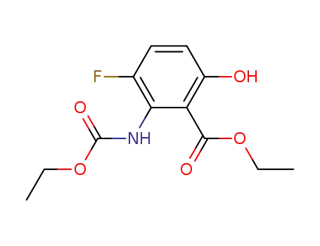 Benzoic acid, 2-[(ethoxycarbonyl)amino]-3-fluoro-6-hydroxy-, ethyl ester