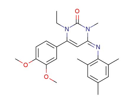 6-(3,4-Dimethoxyphenyl)-1-ethyl-3,4-dihydro-3-methyl-4-[(Z)-(2,4,6-trimethylphenyl)imino]-2(1H)-pyrimidinone(117321-77-4)