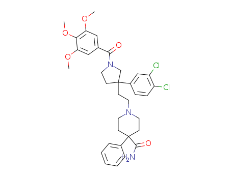 3-(3,4-DICHLOROPHENYL)-1-(3,4,5-TRIMETHOXYBENZOYL)-3-[(3-ACETAMIDO-4-PHENYLPIPERAZIN-1-YL)ETHYL]-PYRROLIDINE