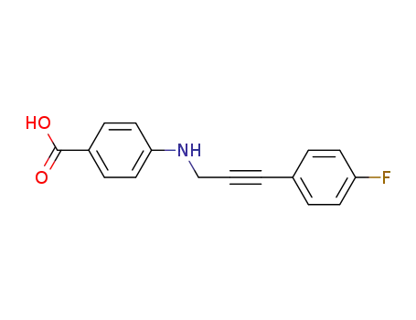 4-((3-(4-fluoro)phenyl-2-propynyl)amino)benzoic acid