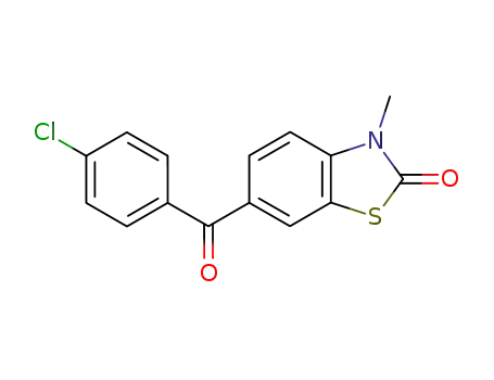 Molecular Structure of 133044-34-5 (2(3H)-Benzothiazolone, 6-(4-chlorobenzoyl)-3-methyl-)
