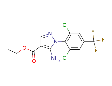 Molecular Structure of 99479-46-6 (5-AMINO-1-[(2-ETHOXY-4-CHLORO-6-FLUORO)PHENYL]-1H-PYRAZOLE-3-CARBONITRILE)