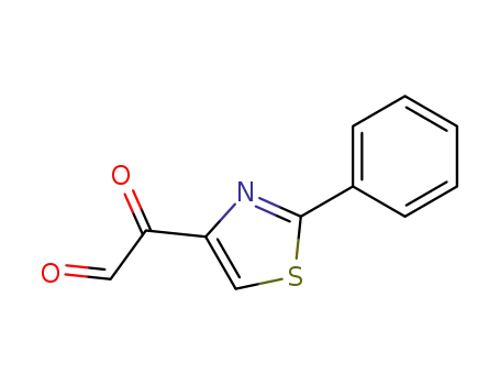 Molecular Structure of 109991-18-6 (4-Thiazoleacetaldehyde, a-oxo-2-phenyl-)