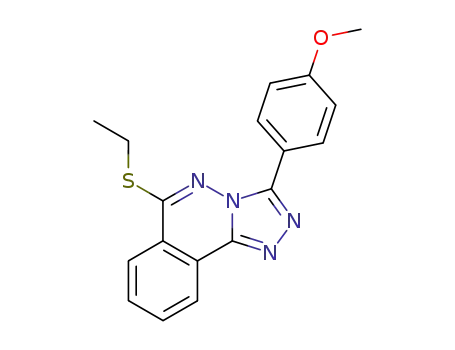 Molecular Structure of 98123-78-5 (6-(ethylsulfanyl)-3-(4-methoxyphenyl)[1,2,4]triazolo[3,4-a]phthalazine)