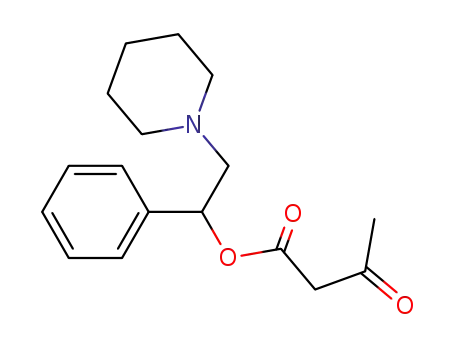 Butanoic acid, 3-oxo-, 1-phenyl-2-(1-piperidinyl)ethyl ester
