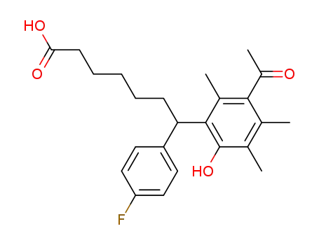 7-(3-acetyl-6-hydroxy-2,4,5-trimethylphenyl)-7-(4-fluorophenyl)heptanoic acid
