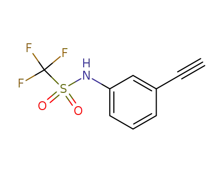 Molecular Structure of 154498-33-6 (Methanesulfonamide,  N-(3-ethynylphenyl)-1,1,1-trifluoro-)