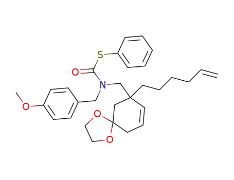 S-phenyl [(7-(hex-5-en-1-yl)-1,4-dioxaspiro[4.5]dec-8-en-7-yl)methyl](4-methoxybenzyl)carbamothioate