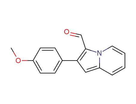 Molecular Structure of 101624-26-4 (2-(4-Methoxyphenyl)indolizine-3-carboxaldehyde)