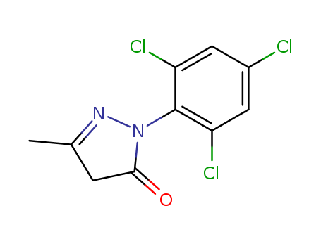 Molecular Structure of 14657-25-1 (3H-Pyrazol-3-one, 2,4-dihydro-5-methyl-2-(2,4,6-trichlorophenyl)-)