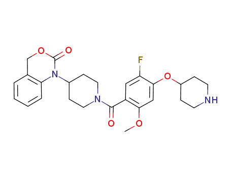 1-(1-(4-(4-piperidinyloxy)-5-fluoro-2-methoxybenzoyl)piperidin-4-yl)-4H-3, 1-benzoxazin-2(1H)-one