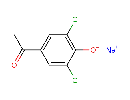 Molecular Structure of 129527-06-6 (Ethanone, 1-(3,5-dichloro-4-hydroxyphenyl)-, sodium salt)
