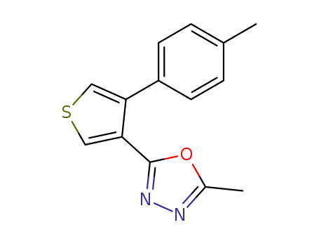 1,3,4-Oxadiazole, 2-methyl-5-[4-(4-methylphenyl)-3-thienyl]-