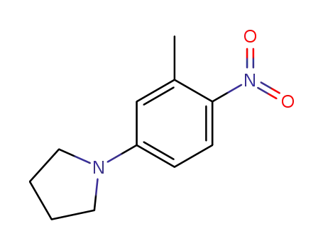 Molecular Structure of 218139-59-4 (1-(3-Methyl-4-nitrophenyl)pyrrolidine)