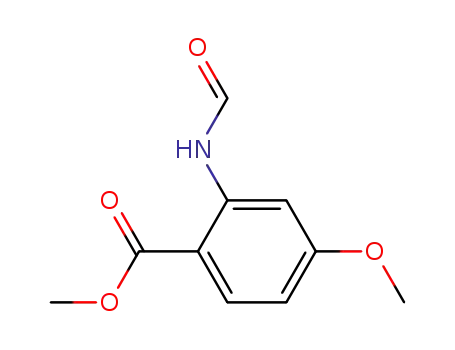 Molecular Structure of 181434-38-8 (Benzoic acid, 2-(formylamino)-4-methoxy-, methyl ester (9CI))