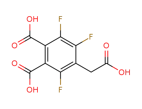 Molecular Structure of 181942-10-9 (2-(2,5,6-trifluoro-3,4-dicarboxyphenyl)-acetic Acid)