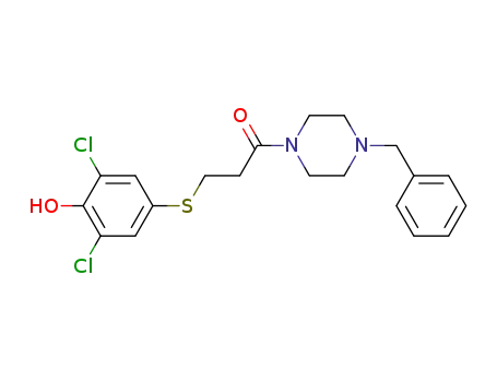 Piperazine,
1-[3-[(3,5-dichloro-4-hydroxyphenyl)thio]-1-oxopropyl]-4-(phenylmethyl)-