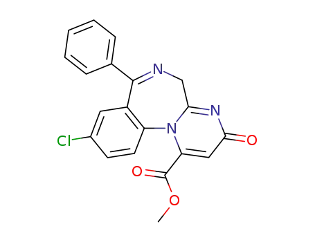 9-chloro-3-oxo-7-phenyl-3,5-dihydro-benzo[<i>f</i>]pyrimido[1,2-<i>a</i>][1,4]diazepine-1-carboxylic acid methyl ester
