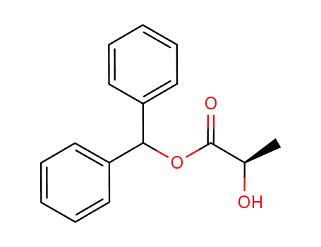 Molecular Structure of 115369-36-3 (Propanoic acid, 2-hydroxy-, diphenylmethyl ester, (2R)-)