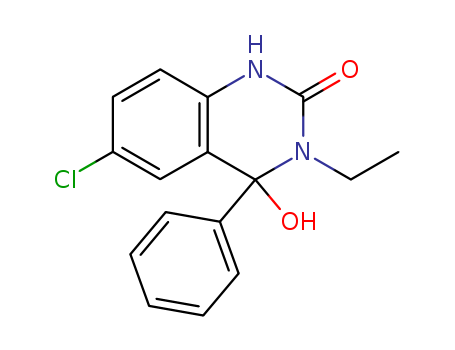 2(1H)-Quinazolinone,6-chloro-3-ethyl-3,4-dihydro-4-hydroxy-4-phenyl-