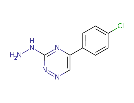 Molecular Structure of 59318-40-0 (5-(4-chlorophenyl)-3-hydrazino-1,2,4-triazine)