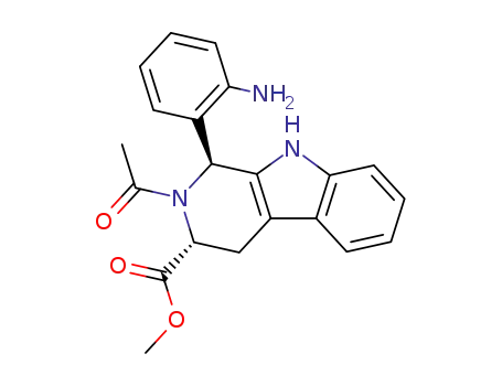 trans-(3-(methoxycarbonyl)-2-acetyl-1,2,3,4-tetrahydro-9H-pyrido<3,4-b>indol-1-yl)(2-aminobenzene)