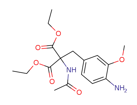 Molecular Structure of 73368-44-2 (Propanedioic acid, (acetylamino)[(4-amino-3-methoxyphenyl)methyl]-,
diethyl ester)