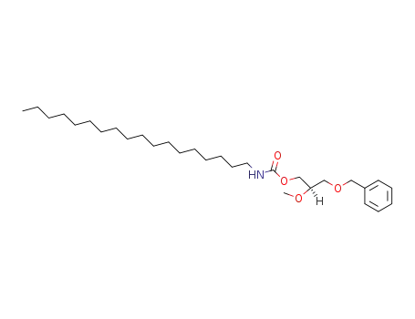 Molecular Structure of 116953-51-6 (1-O-benzyl-2-O-methyl-3-O-(octadecylcarbamoyl)-sn-glycerol)