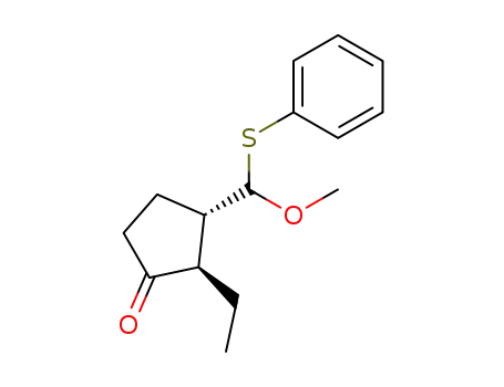 Cyclopentanone, 2-ethyl-3-[methoxy(phenylthio)methyl]-