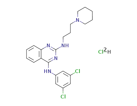 Molecular Structure of 76005-31-7 (N<sup>4</sup>-(3,5-Dichloro-phenyl)-N<sup>2</sup>-(3-piperidin-1-yl-propyl)-quinazoline-2,4-diamine; hydrochloride)