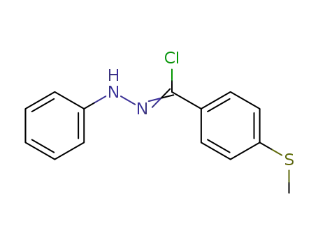 Molecular Structure of 35588-49-9 (p-(methylthio)benzoyl chloride phenylhydrazone)