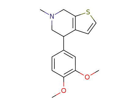 Thieno[2,3-c]pyridine,
4-(3,4-dimethoxyphenyl)-4,5,6,7-tetrahydro-6-methyl-