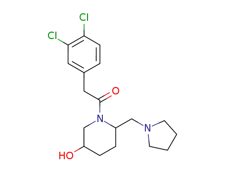 1-<(3,4-dichlorophenyl)acetyl>-6-(1-pyrrolidinylmethyl)-3-piperidinol