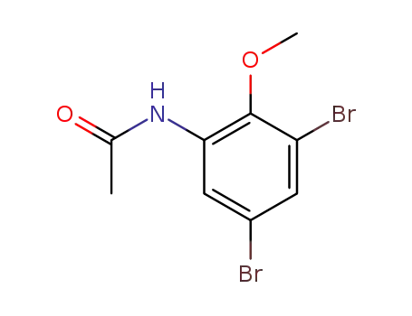 Molecular Structure of 95970-14-2 (Acetamide, N-(3,5-dibromo-2-methoxyphenyl)-)