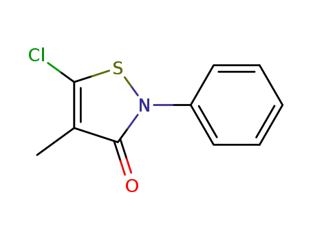 Molecular Structure of 54415-07-5 (3(2H)-Isothiazolone, 5-chloro-4-methyl-2-phenyl-)
