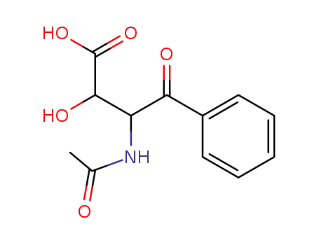 Molecular Structure of 87081-54-7 (THREO-(2RS)-3-ACETYLAMINO-2-HYDROXY-4-OXO-4-PHENYLBUTYRIC ACID)