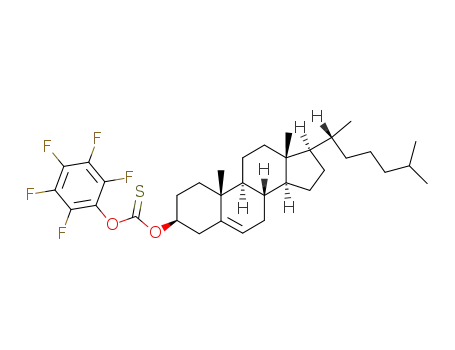 Molecular Structure of 144752-22-7 (O-cholesteryl-O'-(pentafluorophenyl) thionocarbonate)