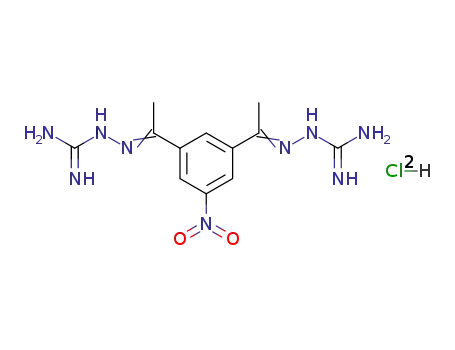 Hydrazinecarboximidamide,
2,2'-[(5-nitro-1,3-phenylene)diethylidyne]bis-, dihydrochloride