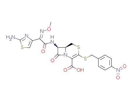 7β-<2-(2-aminothiazol-4-yl)-(Z)-2-methoxyiminoacetamido>-3-(4-nitrobenzylthio)-1-dethia-2-thia-3-cephem-4-carboxylic acid