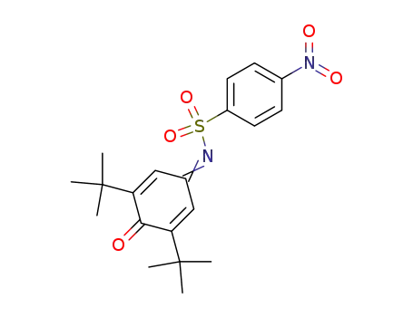 Molecular Structure of 86612-97-7 (Benzenesulfonamide,
N-[3,5-bis(1,1-dimethylethyl)-4-oxo-2,5-cyclohexadien-1-ylidene]-4-nitro
-)