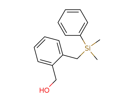 Molecular Structure of 127208-80-4 (Benzenemethanol, 2-[(dimethylphenylsilyl)methyl]-)