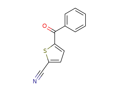 Molecular Structure of 79505-22-9 (2-Thiophenecarbonitrile, 5-benzoyl-)